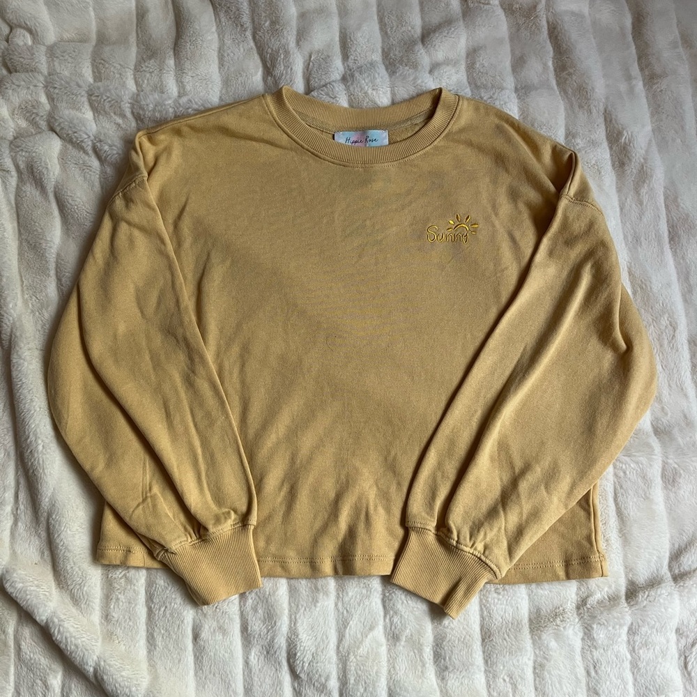 Sunny yellow crew neck NWT
